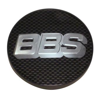 1 x BBS Nabendeckel 64,5mm  carbon / silber  0924704