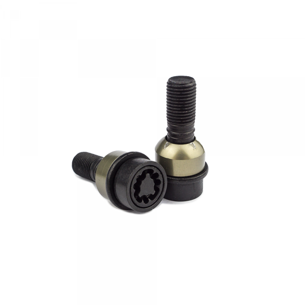 Felgenschloss Sicustar schwarz - M14x1,5 - Kugel R14  zweiteilig - L: 29 mm - SW 19