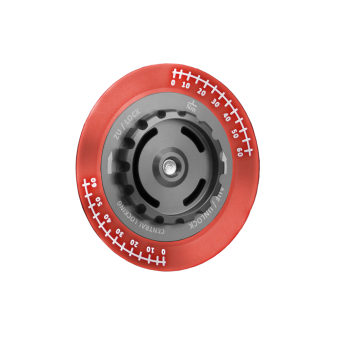Zentralverschluss-Optik für BBS Felgen ZV-Mutter anthrazit / ZV-Deckel rot