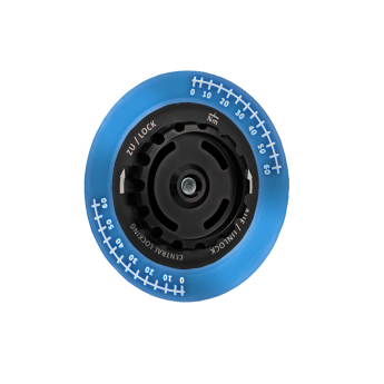 Zentralverschluss-Optik für BBS Felgen ZV-Mutter schwarz / ZV-Deckel blau