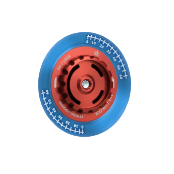 Zentralverschluss-Optik für BBS Felgen ZV-Mutter rot / ZV-Deckel blau