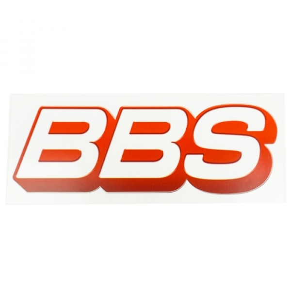 BBS Aufkleber groß (70x210 mm) rot weiß Logo Auto Tuning Optik Styling Werkstatt