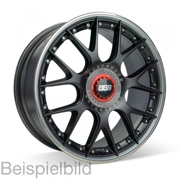 Preview: Zentralverschluss-Optik für BBS Felgen ZV-Mutter blau / ZV-Deckel silber