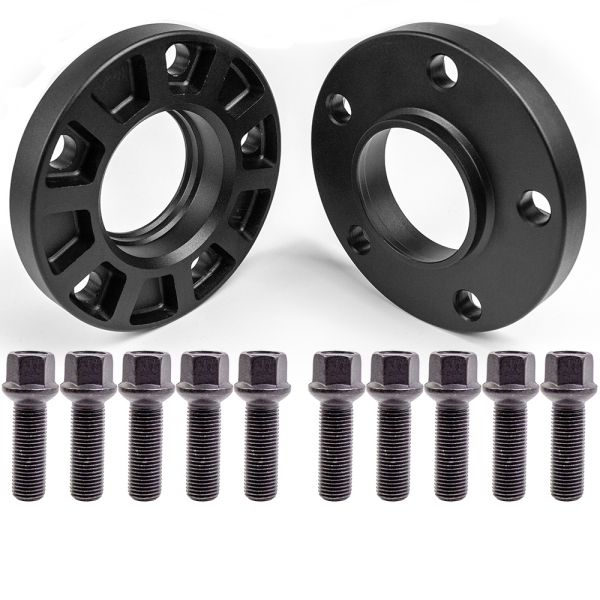 Preview: Estilo-R Spurverbreiterung 5x112 30mm 2x15mm Ø66,5 ABE schwarz Mercedes CLK SLK