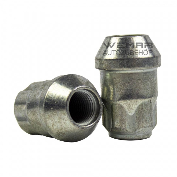 Felgenschloss Muttern Typ B - M12x1,25 - SW 19 / 21 - Mutter: Geschlossen - Kegel 60°