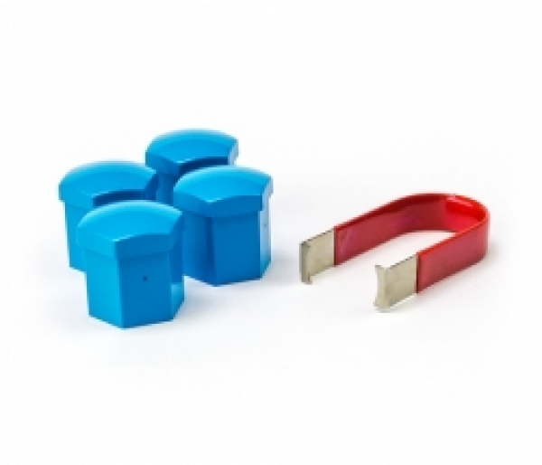 Preview: 20 x Abdeckkappen für Schrauben und Muttern | Schlüsselweite 17 blau