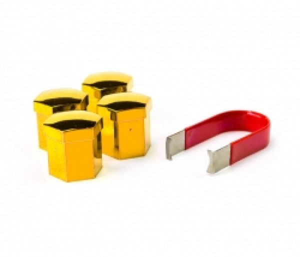 Preview: 20 x Abdeckkappen für Schrauben und Muttern |  Schlüsselweite 19 gold chrom