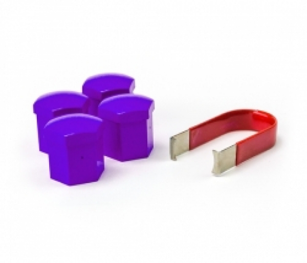 Preview: 20 x Abdeckkappen für Schrauben und Muttern | Schlüsselweite 19 lila chrom