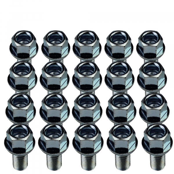 20 x Radschraube M12 x 1,5 x 21 mm Kugelbund R12 SW 17 verzinkt