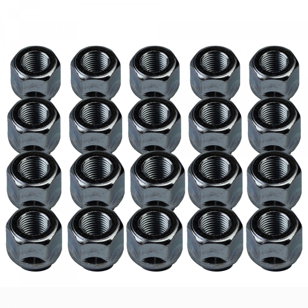 20 x Radmutter offen M14 x 1,5 Kegelbund 60° SW 22 verzinkt Höhe 25mm