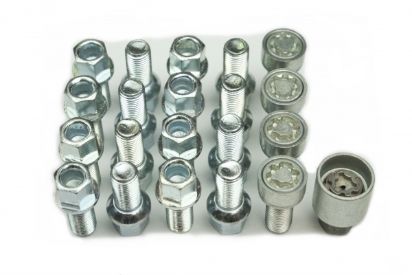 Felgenschloss & Radschrauben Set | M14x1,5 | 27mm | Kugel R13 | SW17