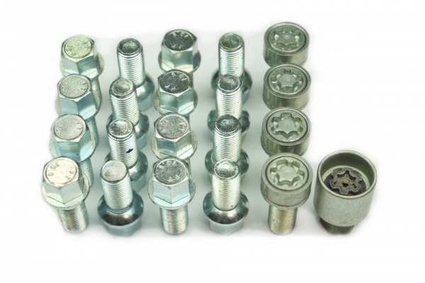 Felgenschloss & Radschrauben Set | M14x1,5 | 28mm | Kugel R14 | SW17