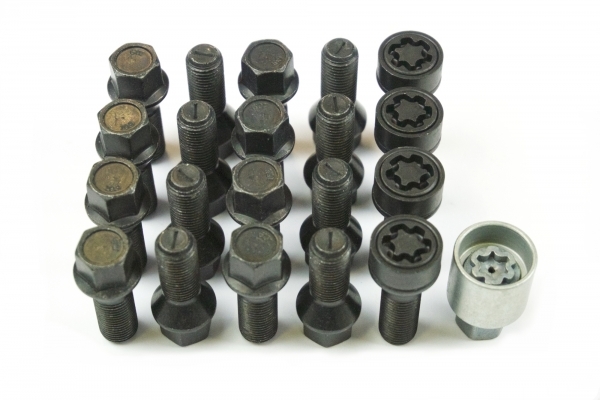 Felgenschloss & Radschrauben Set | M14x1,5 x 30mm | Kegel 60° | SW17