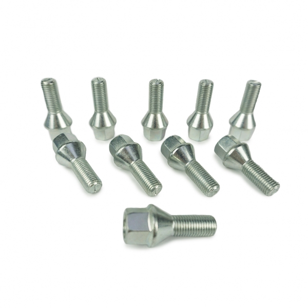 10 x Radschraube M14 x 1,5 x 45mm Kugelbund R14 SW 17 verzinkt