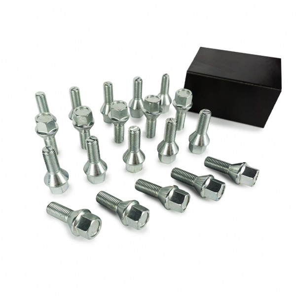 20 x Radschraube M12 x 1,25 x 22 mm Kegelbund 60° SW 19 verzinkt