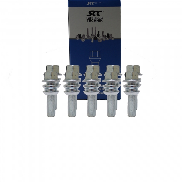 10 x Radschraube M14 x 1,5 x 28mm Kugelbund R14 2-teilig SW 19 verzinkt