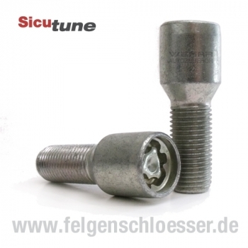 Sicutune Felgenschloss | M14x1,5 | Länge: 25mm | Kegel 60° | SW 17