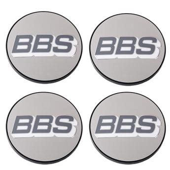 4xOriginal BBS Emblem Felgendeckel Nabendeckel grau/weiß/silber 70,6mm 0924486
