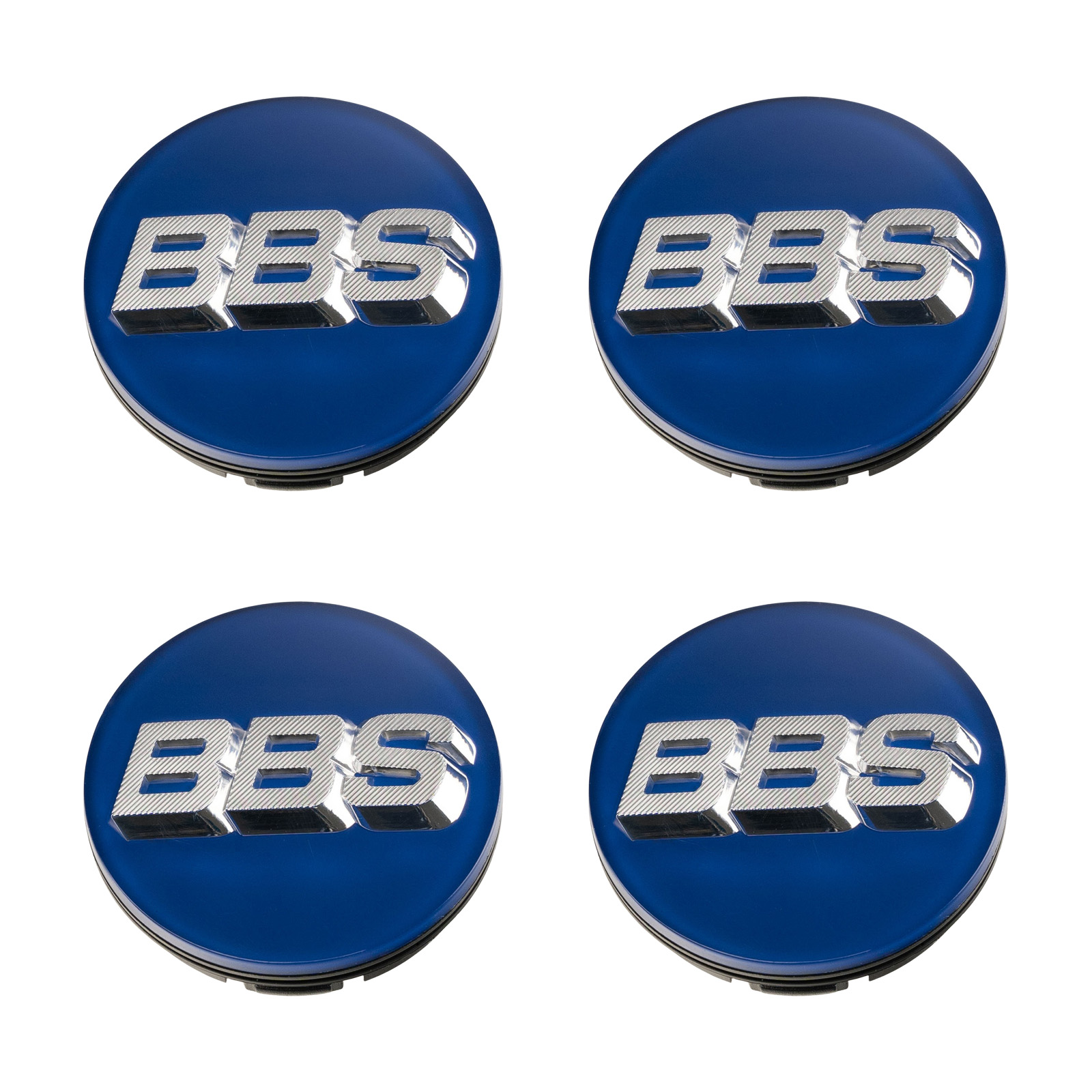 Wemar-autozubehoer.de - 4 x BBS 3D Rotation Nabendeckel Ø56mm blau 