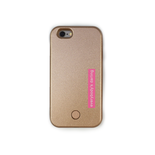 LED Selfie Hülle für iPhone 6/6s Plus | Protection Case | SOS Licht | rose gold