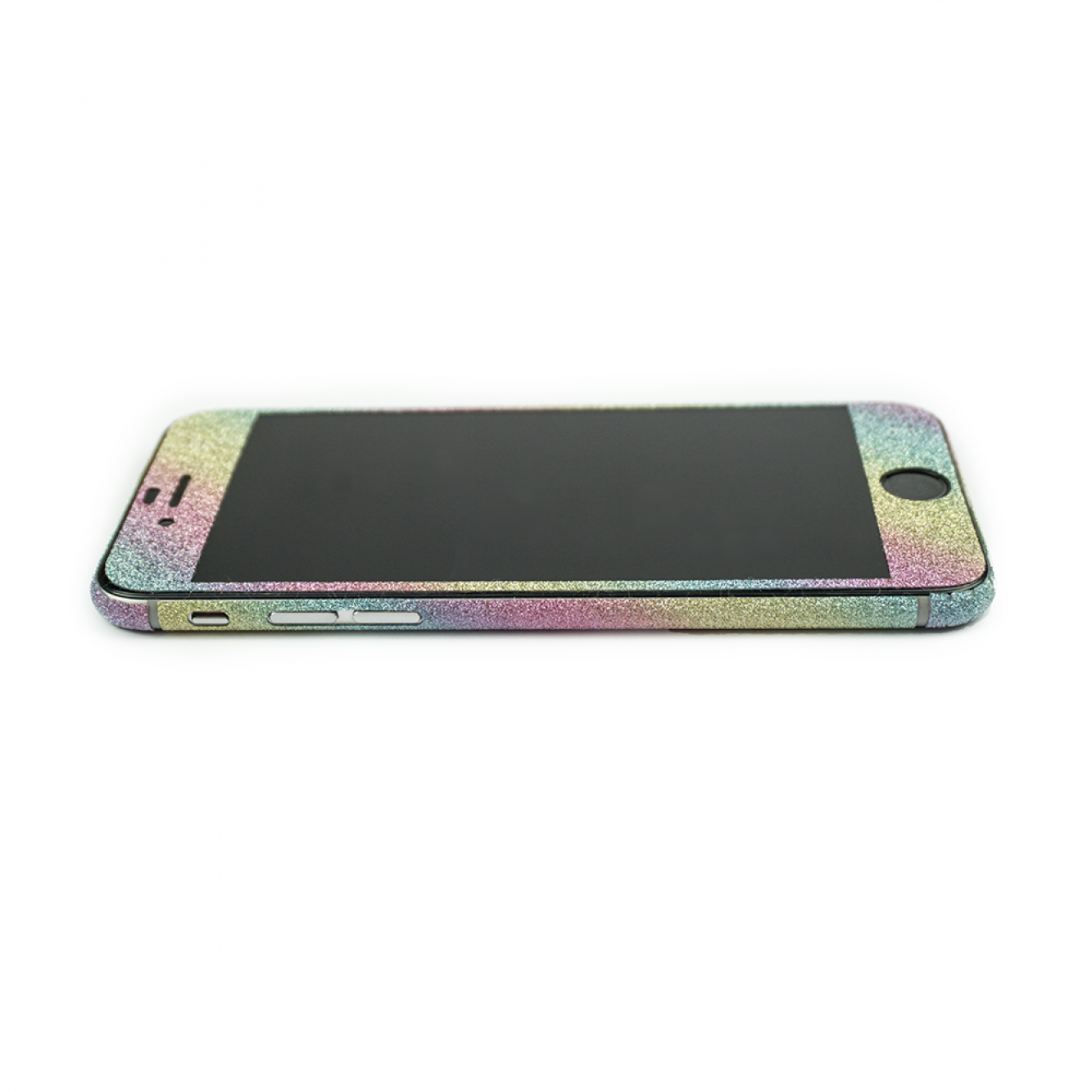 Glitzerfolie für iPhone 6 / 6s Skin Folie Schutzfolie Aufkleber Regenbogen
