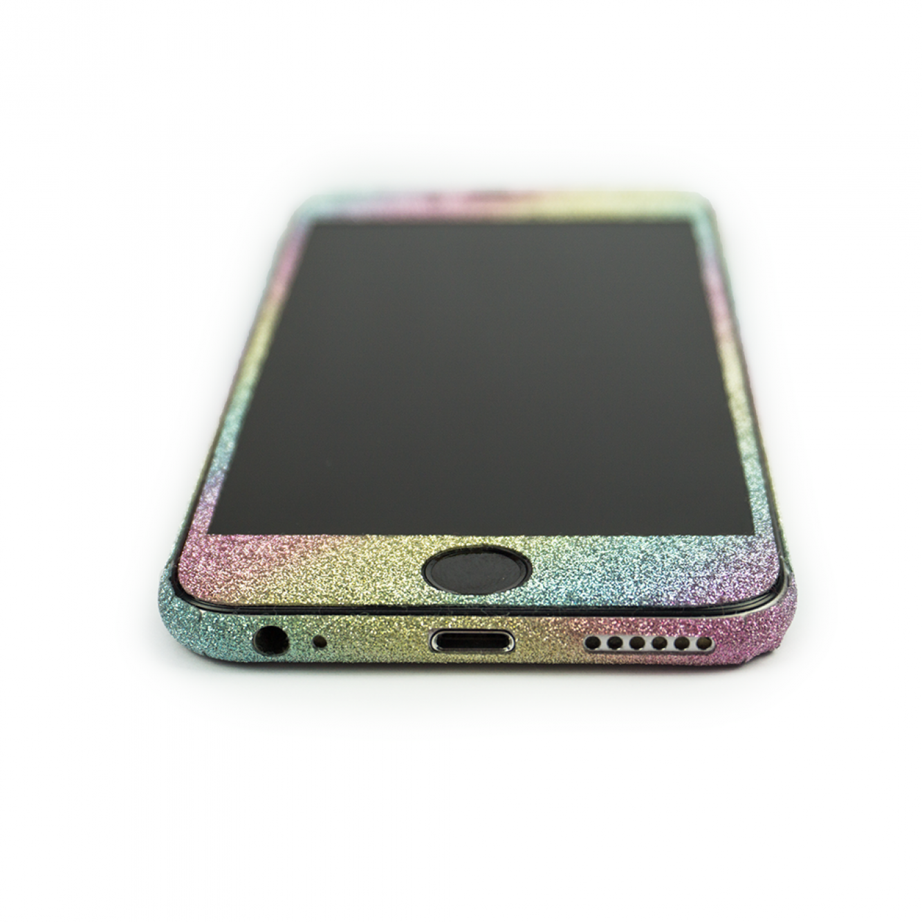 Glitzerfolie für iPhone 6 / 6s Skin Folie Schutzfolie Aufkleber Regenbogen