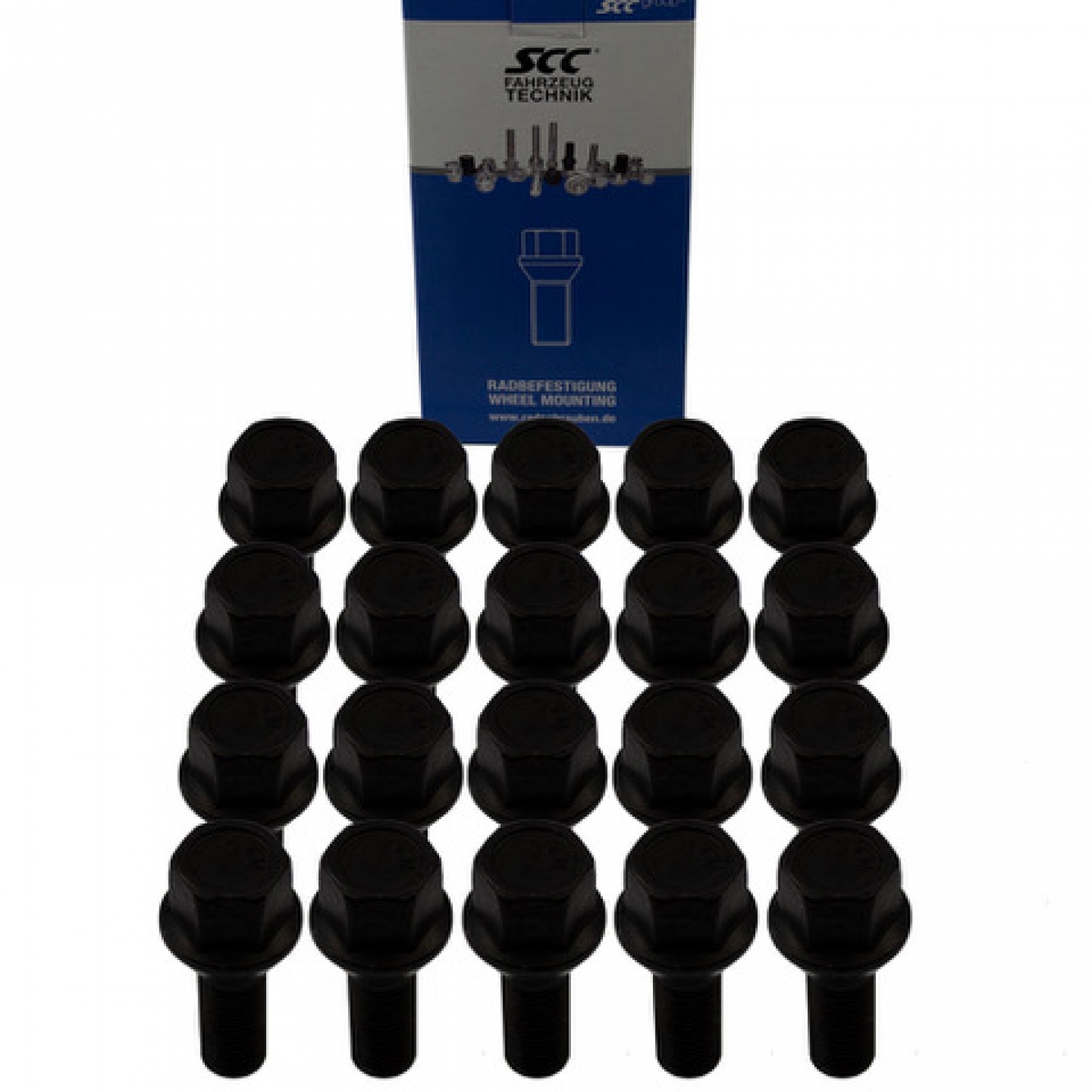 10x Radschrauben M14x1,5 Kugelbund R14 SW 17 Radbolzen Schwarz verzinkt Längenauswahl