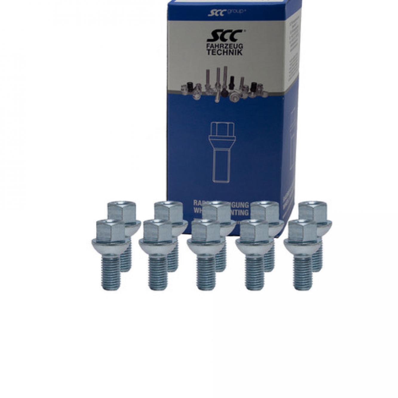 10x Radschrauben M14x1,25 Kugelbund R13 Beweglich SW 17 Radbolzen Silber verzinkt Längenauswahl