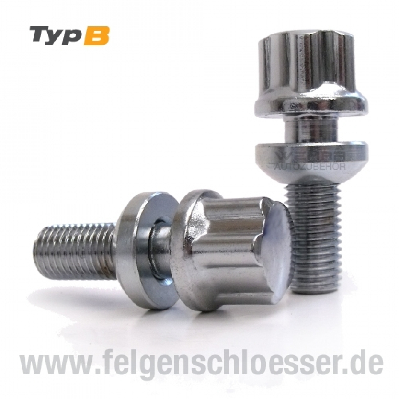 Typ B Felgenschloss | M12x1,5 | Länge: 35mm | Kugel R14 zweiteilig | SW 19/21