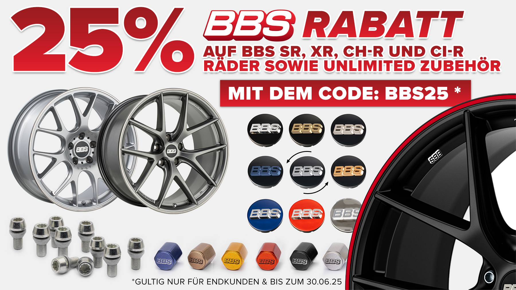 BBS Sommeraktion 25% Rabatt.